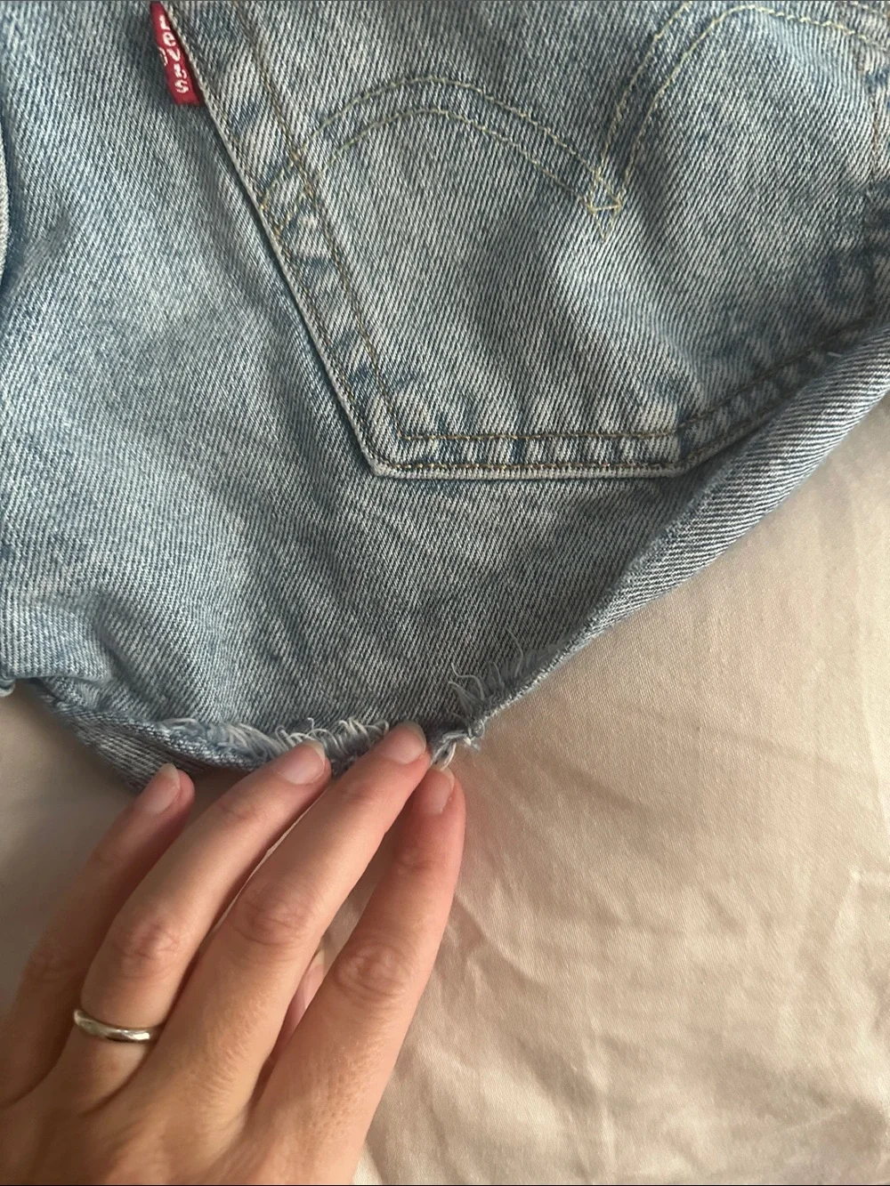Levi's Light Blue Denim Shorts